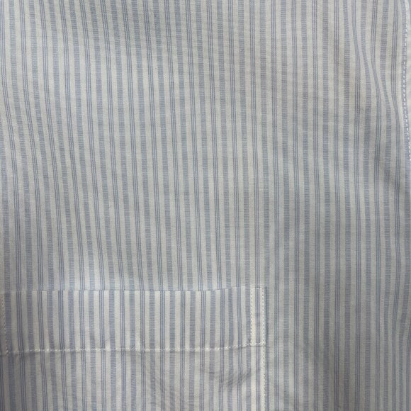 Brooks Brothers Regent White & Blue Short Sleeve Button Down Shirt size 17 - Picture 2 of 4